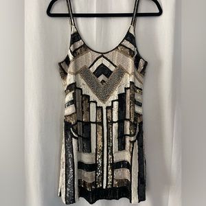 Parker Beaded Mini Dress Size XS